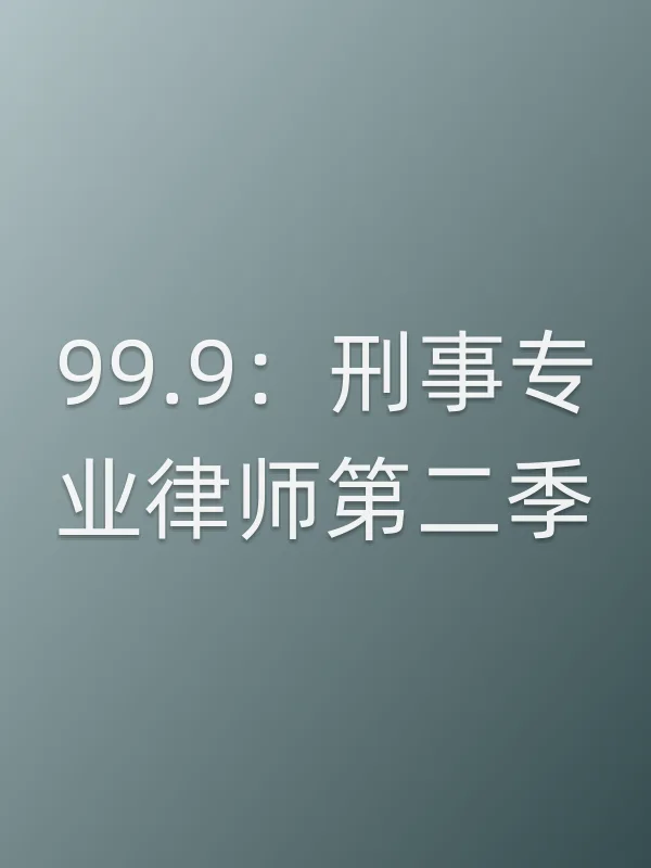 《99.9:刑事专业律师第二季电视剧
