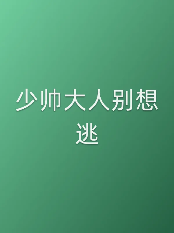 少帅大人别想逃