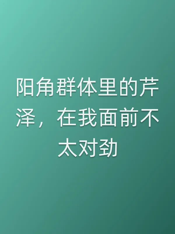 阳角■■体里的芹泽，在我面前不太对劲