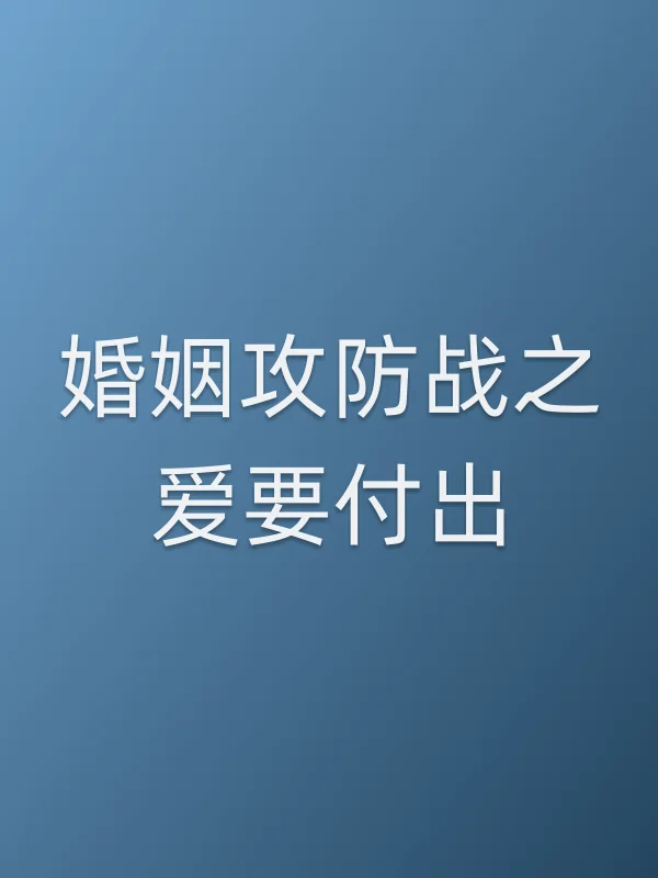 《婚姻攻防战之爱要付出电视剧