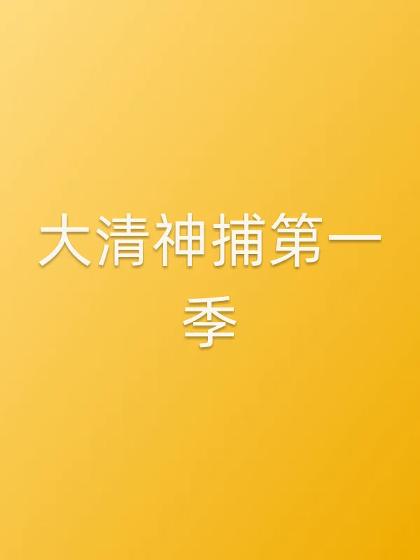 《大清神捕第一季电视剧