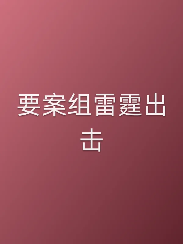 《要案组雷霆出击电视剧
