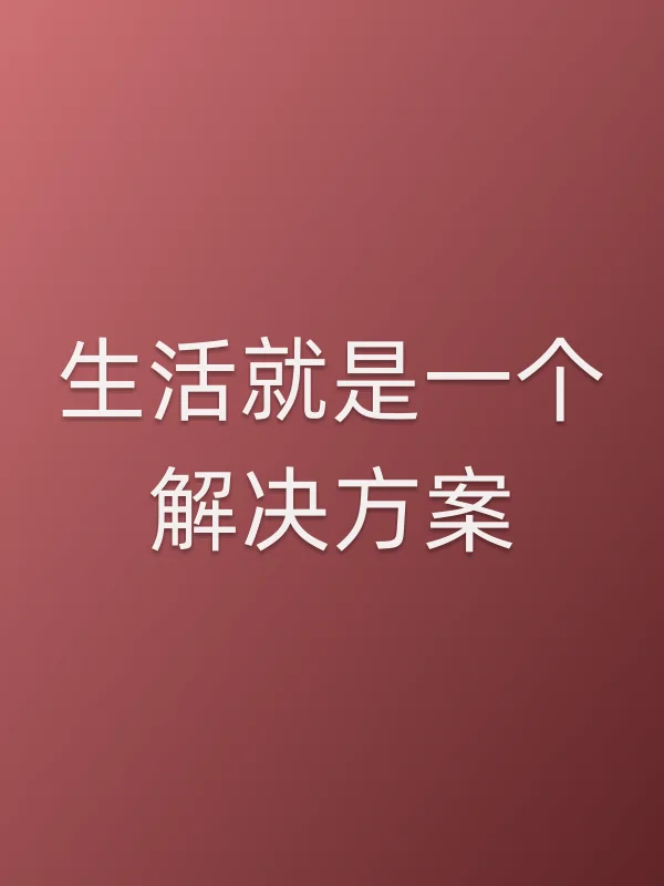 生活就是一个解决方案电影海报