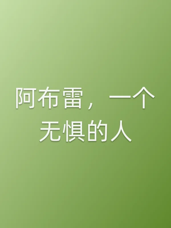 阿布雷，一个无惧的人电影海报